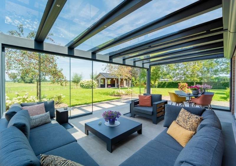 Jardin d'hiver - Véranda à toiture vitrée 