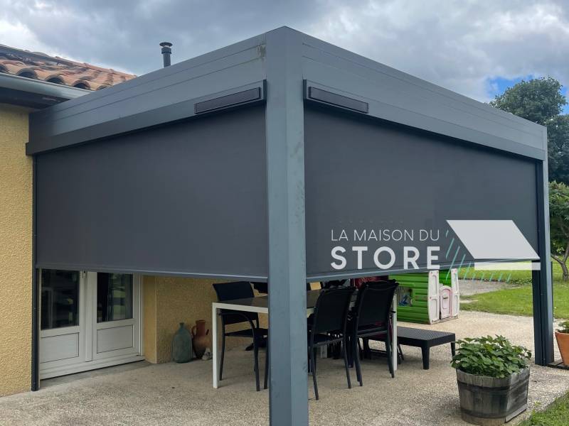 Mise en place de stores ZIP motorisés solaires à Moras-en-Valloire (26210) proche de Saint-Vallier (26240)