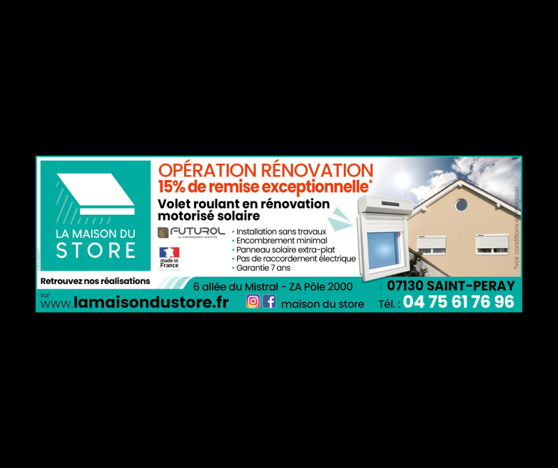 Opération rénovation ! Profitez de -15% sur votre projet de volets roulants*