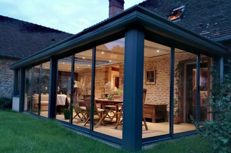 Véranda - Jardin d'hiver avec panneaux isolants
