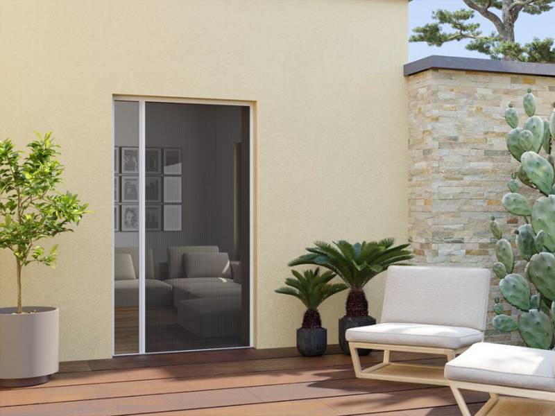 Moustiquaire latérale pour baie vitrée